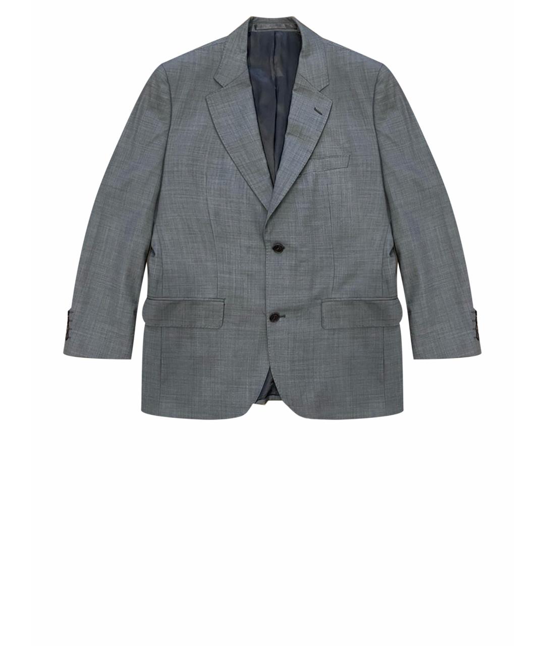 CERRUTI 1881 Серый шерстяной пиджак, фото 1