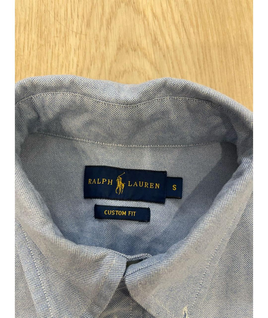 RALPH LAUREN Голубая хлопковая рубашка, фото 3