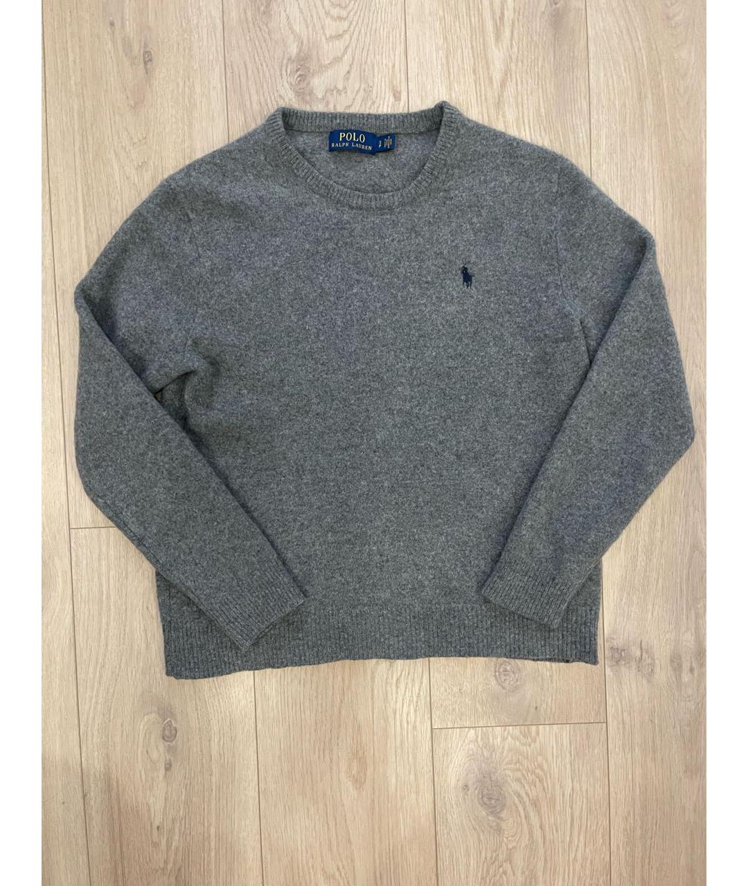 POLO RALPH LAUREN Антрацитовый шерстяной джемпер / свитер, фото 7