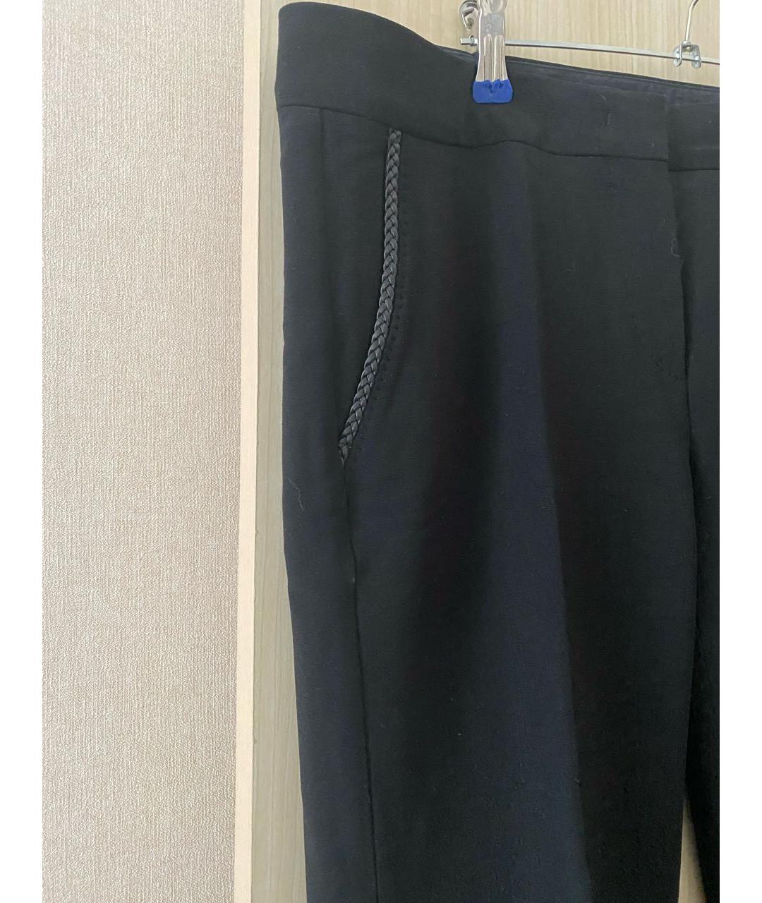 MAX MARA Черные шерстяные прямые брюки, фото 8