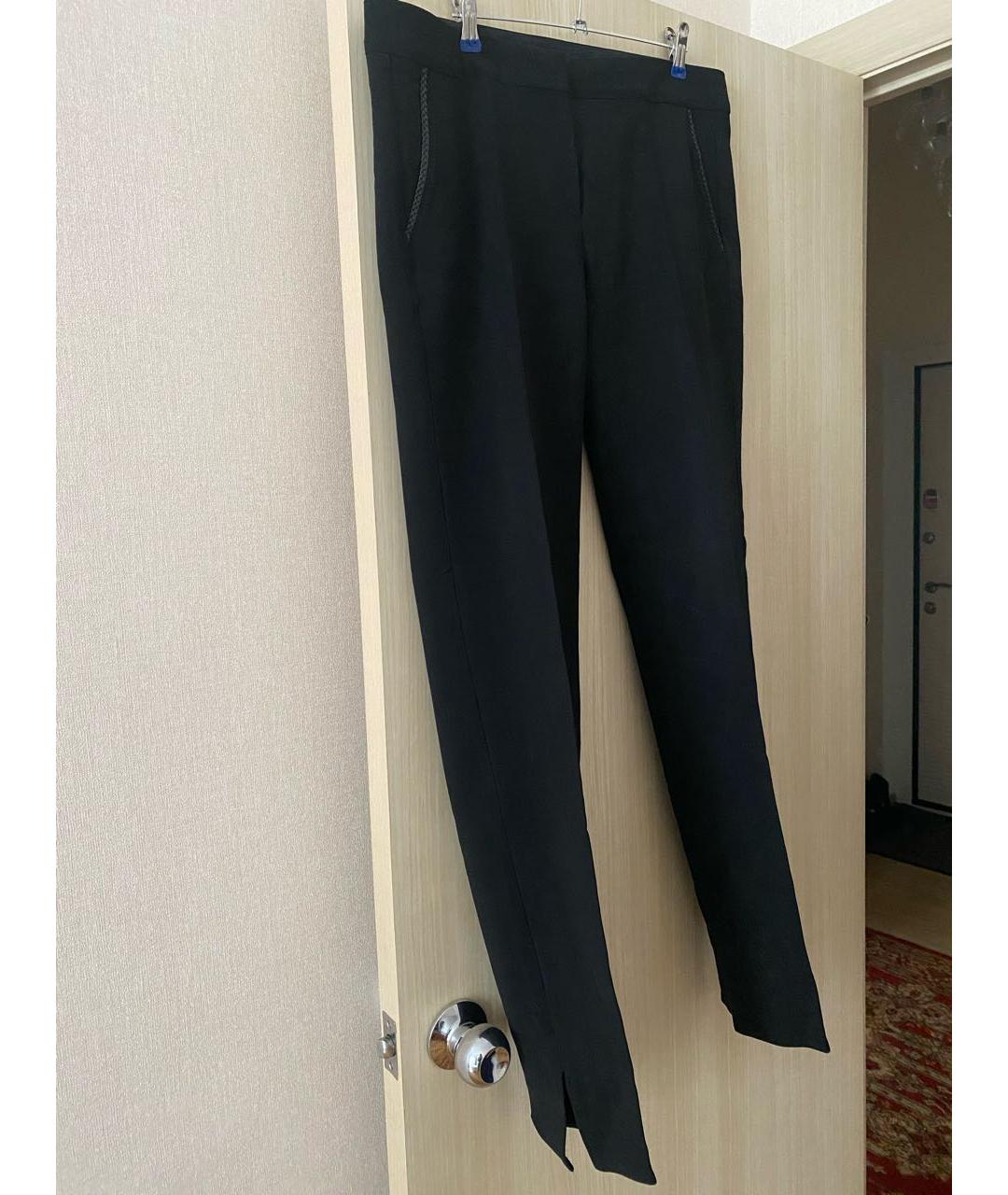 MAX MARA Черные шерстяные прямые брюки, фото 7