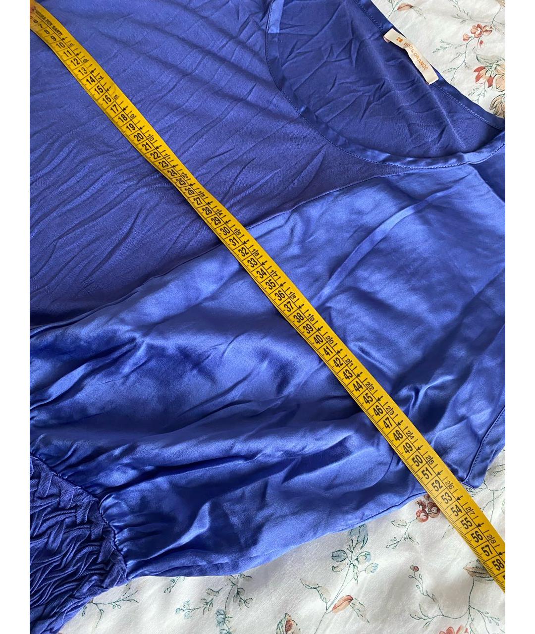 HUGO BOSS Синее шелковое повседневное платье, фото 7