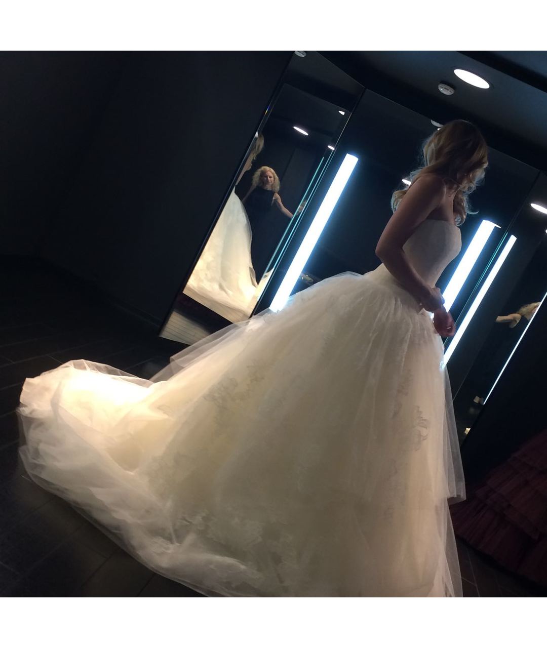 VERA WANG Белое кружевное платье, фото 3