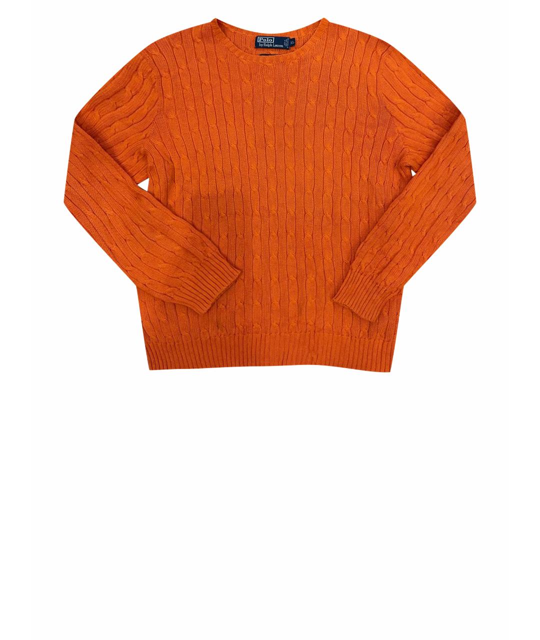 POLO RALPH LAUREN Оранжевый хлопковый джемпер / свитер, фото 1