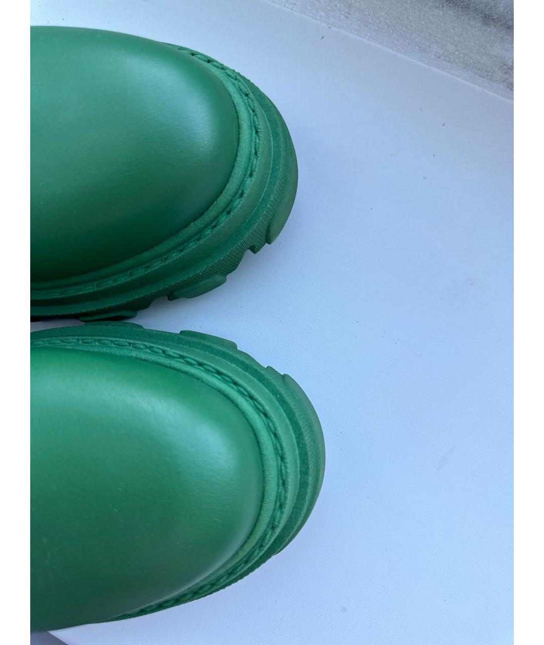 GIA COUTURE Зеленые кожаные сапоги, фото 3