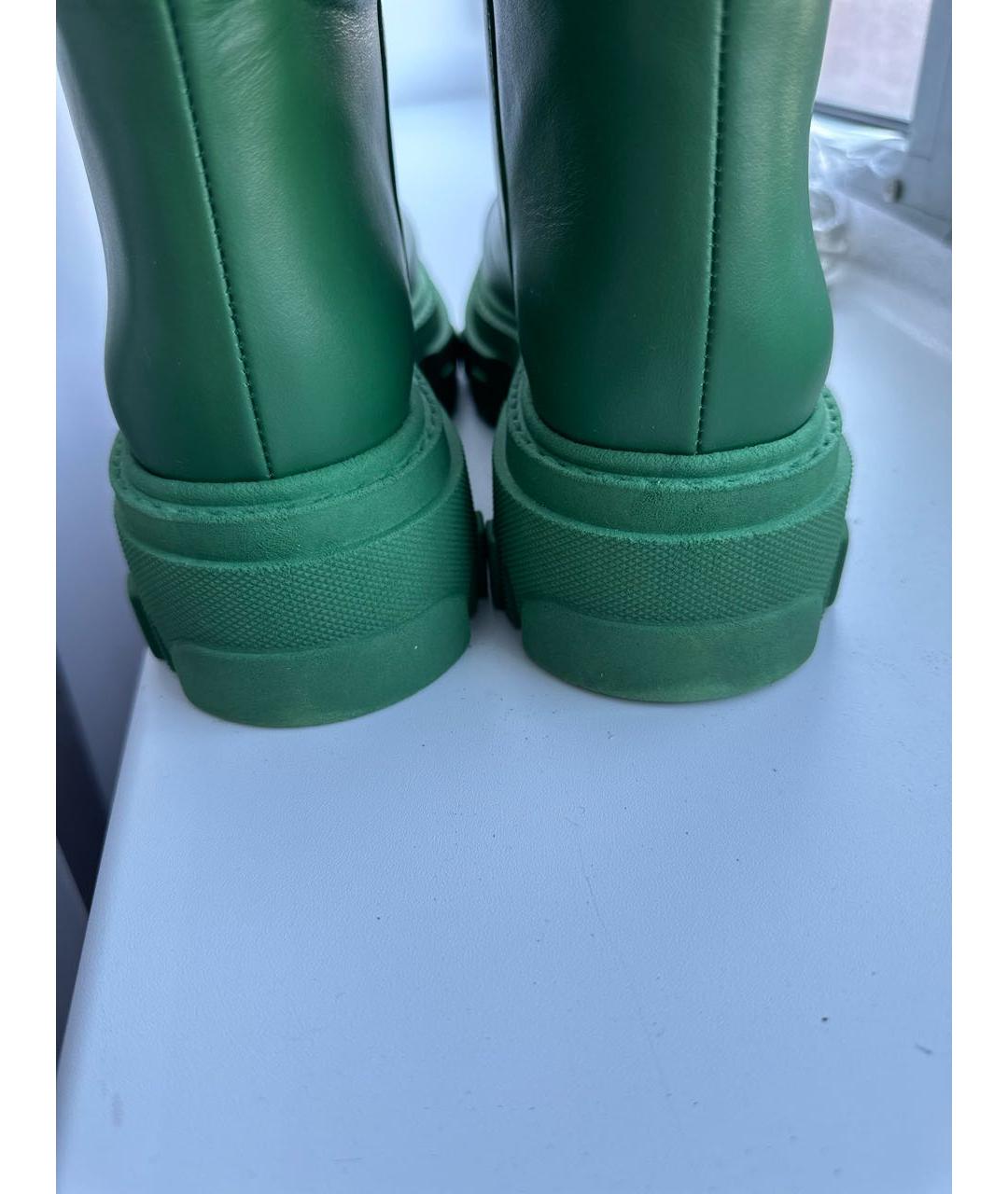 GIA COUTURE Зеленые кожаные сапоги, фото 4