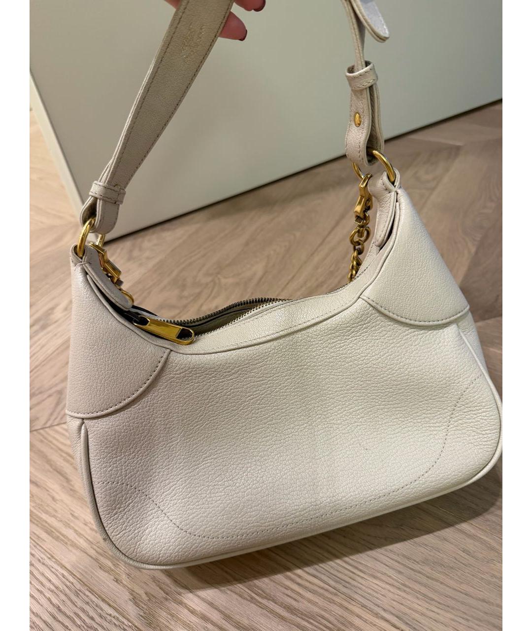 GUCCI Бежевая кожаная сумка через плечо, фото 3