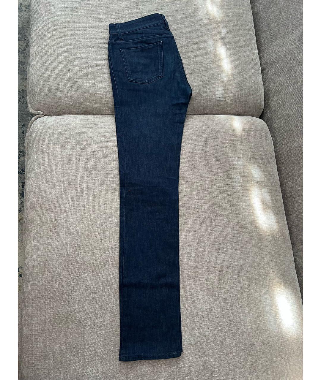 GUCCI Темно-синие хлопко-эластановые прямые джинсы, фото 6