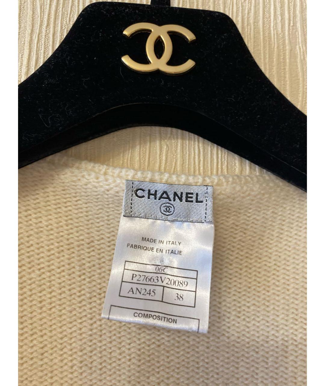 CHANEL Бежевый кашемировый кардиган, фото 4