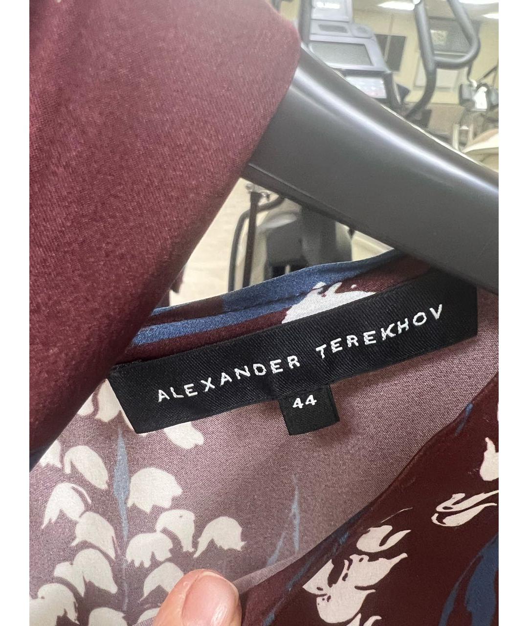 ALEXANDER TEREKHOV Коричневое шелковое коктейльное платье, фото 4