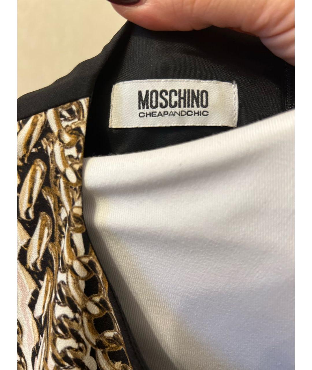 MOSCHINO Черное полиэстеровое повседневное платье, фото 4