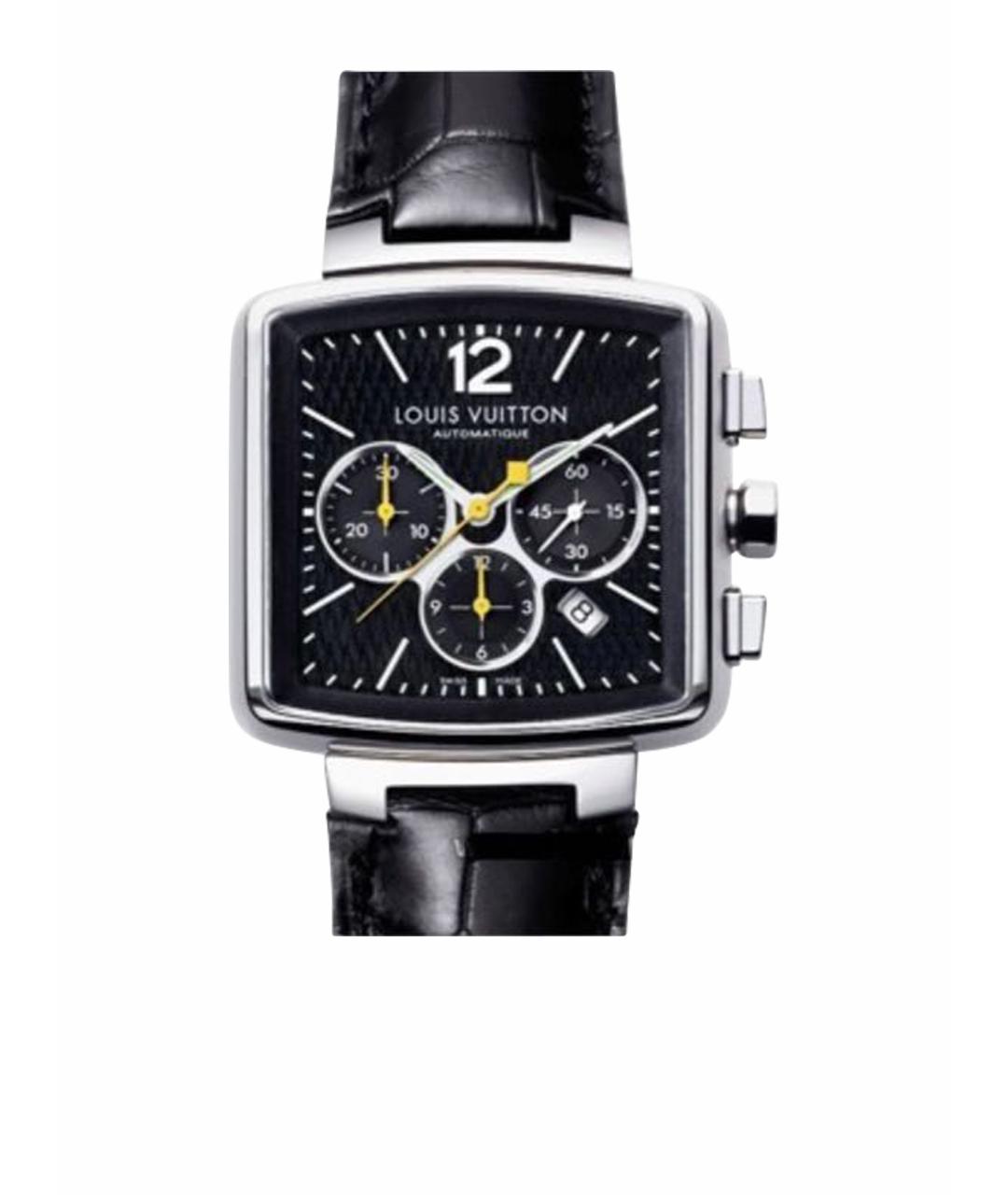 LOUIS VUITTON PRE-OWNED Черные металлические часы, фото 1