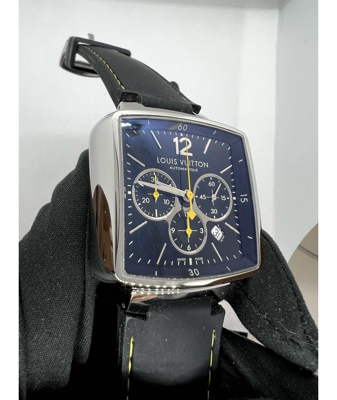LOUIS VUITTON PRE-OWNED Черные металлические часы, фото 3