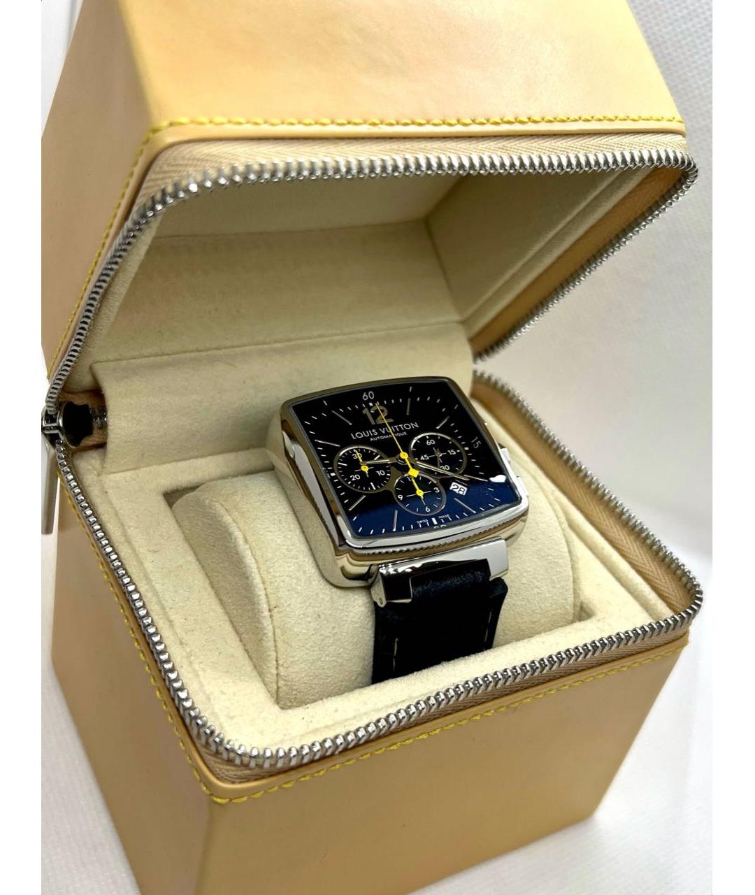 LOUIS VUITTON PRE-OWNED Черные металлические часы, фото 2