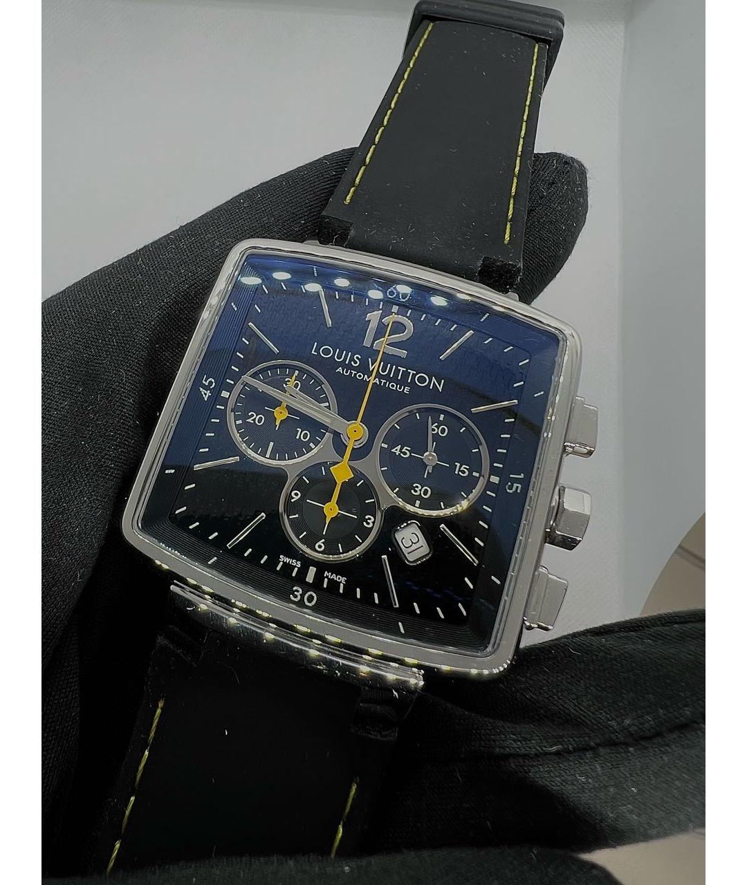 LOUIS VUITTON PRE-OWNED Черные металлические часы, фото 7