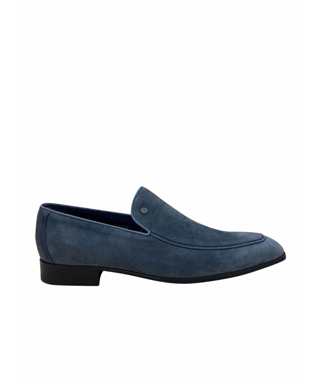 ZILLI Темно-синие замшевые туфли, фото 1