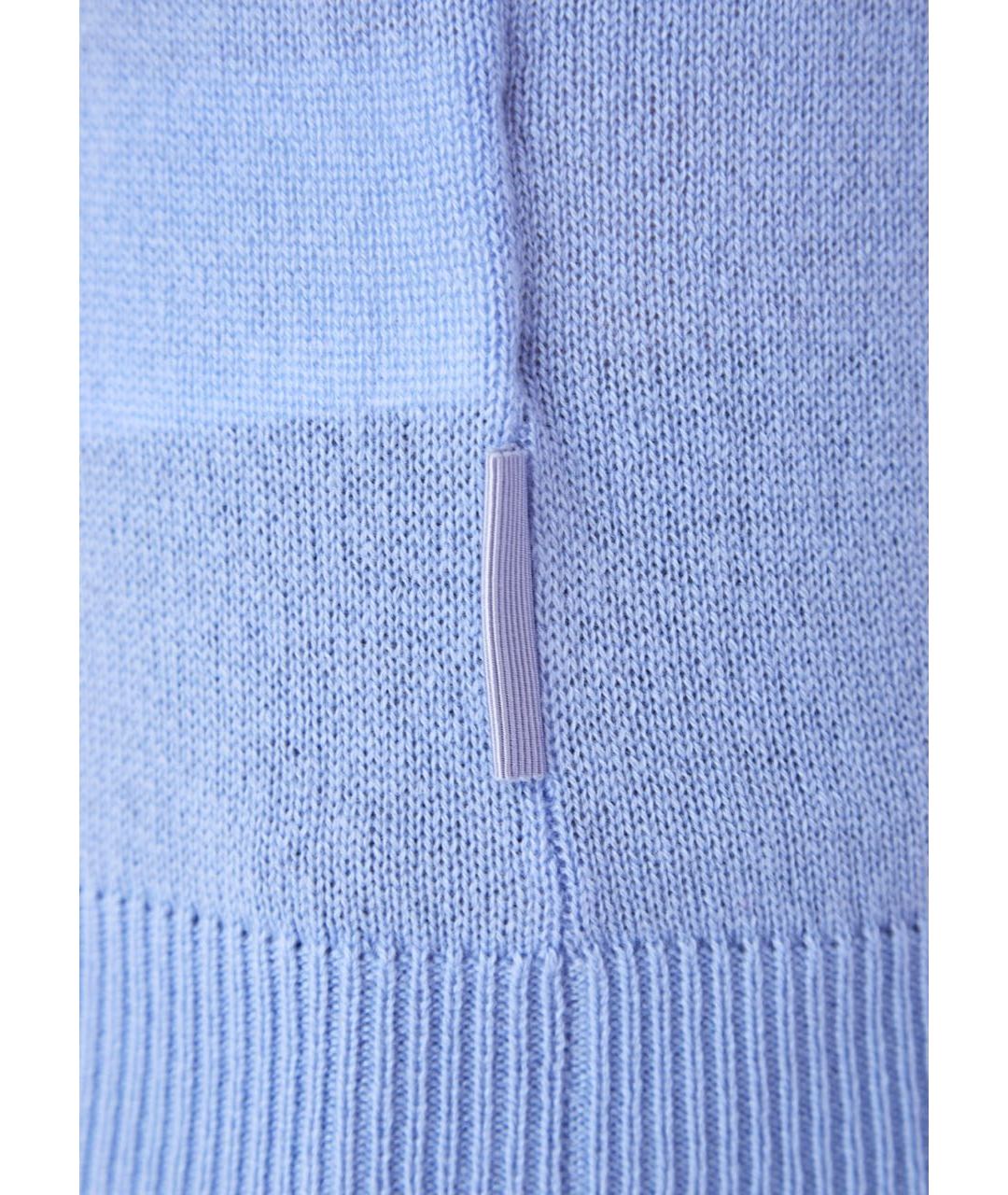 MONCLER Голубой кашемировый джемпер / свитер, фото 5