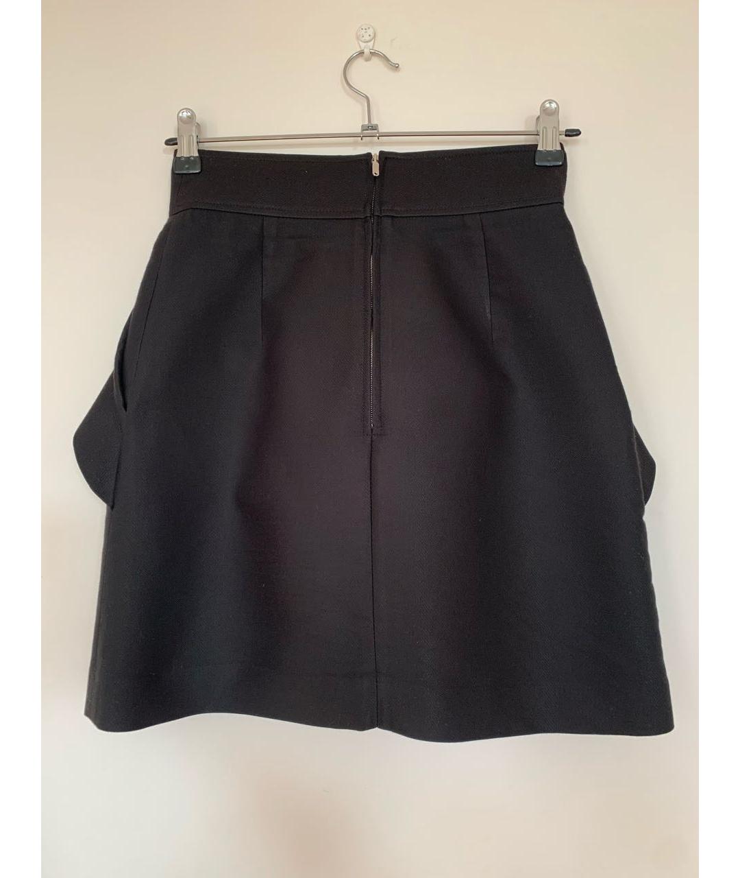 SANDRO Черная хлопковая юбка мини, фото 2