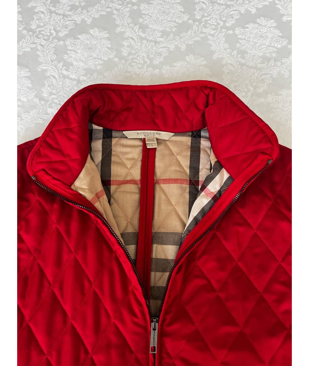 BURBERRY BRIT Красная полиэстеровая куртка, фото 3