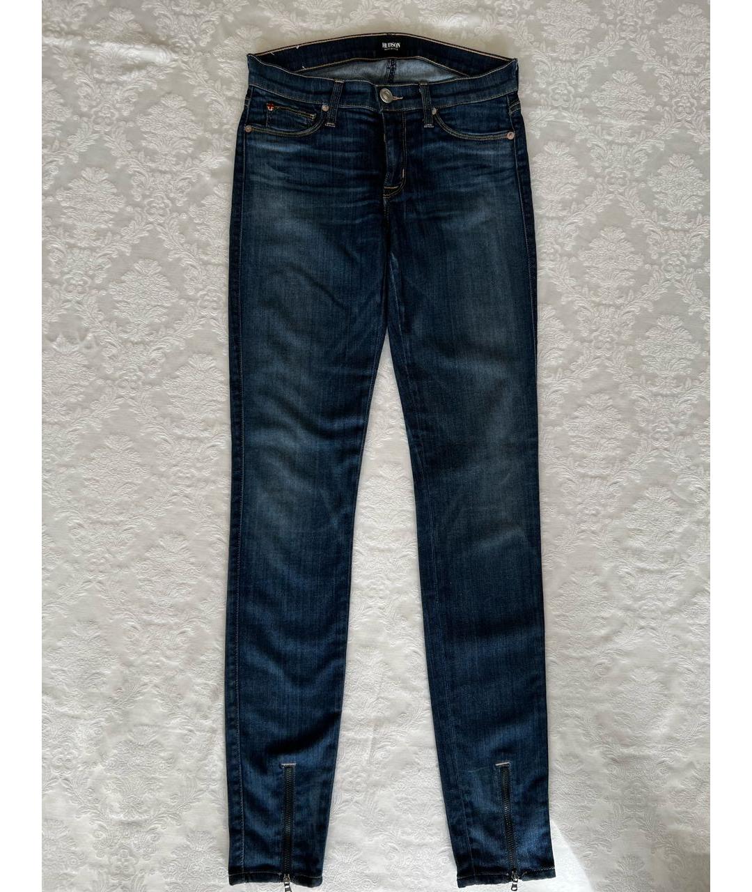 HUDSON Синие хлопко-лиоцелловые джинсы слим, фото 7