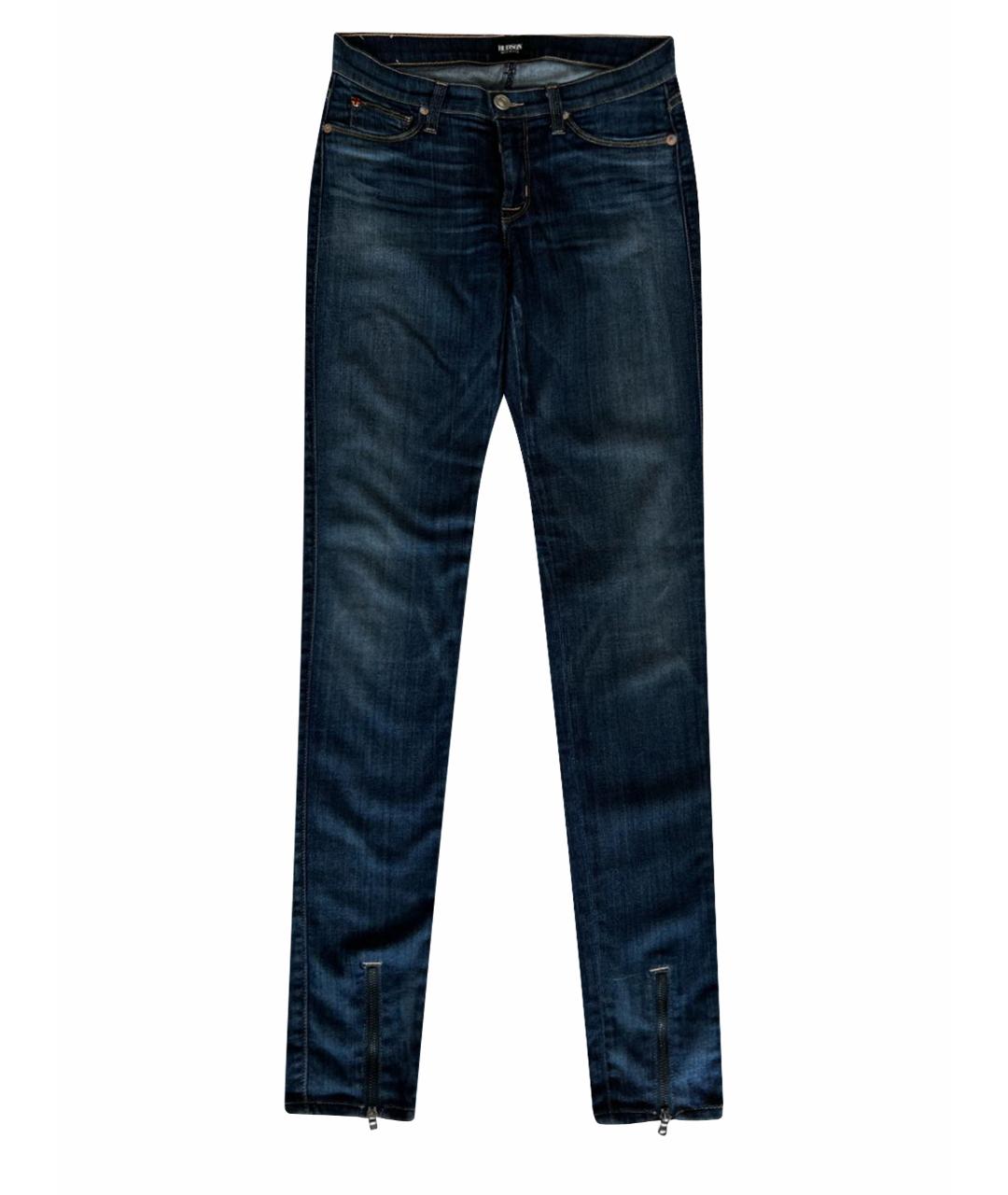 HUDSON Синие хлопко-лиоцелловые джинсы слим, фото 1