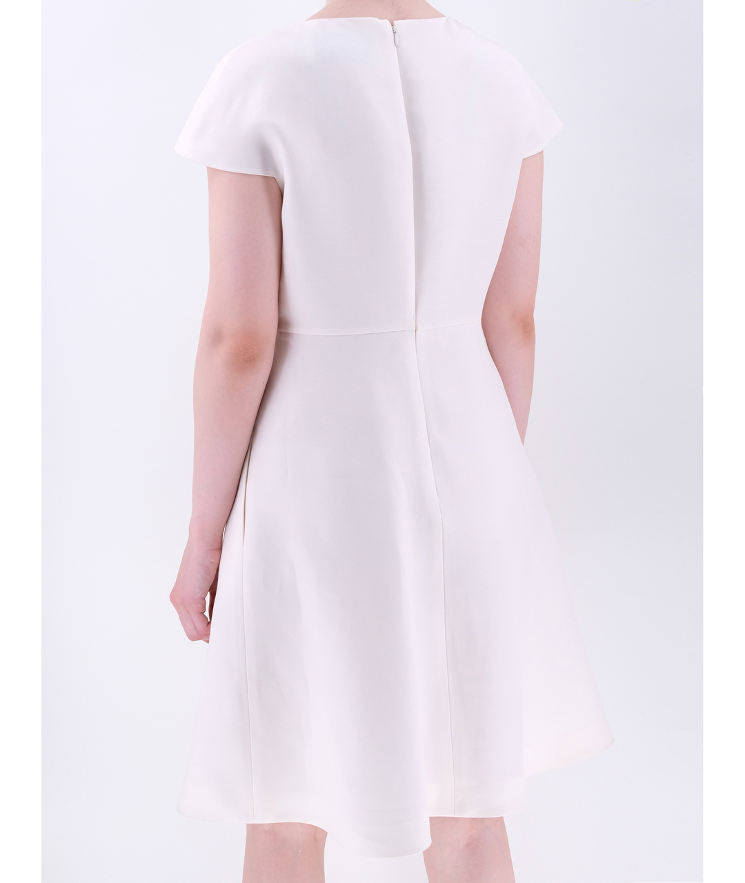 VALENTINO Белое шелковое повседневное платье, фото 3