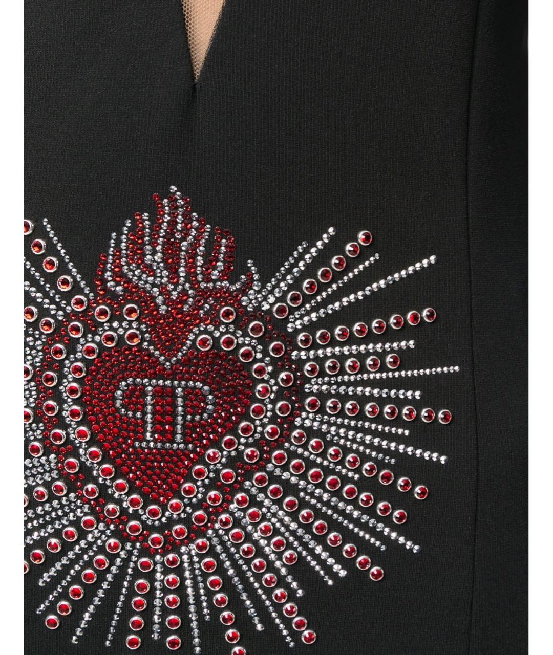 PHILIPP PLEIN Черное вискозное вечернее платье, фото 4