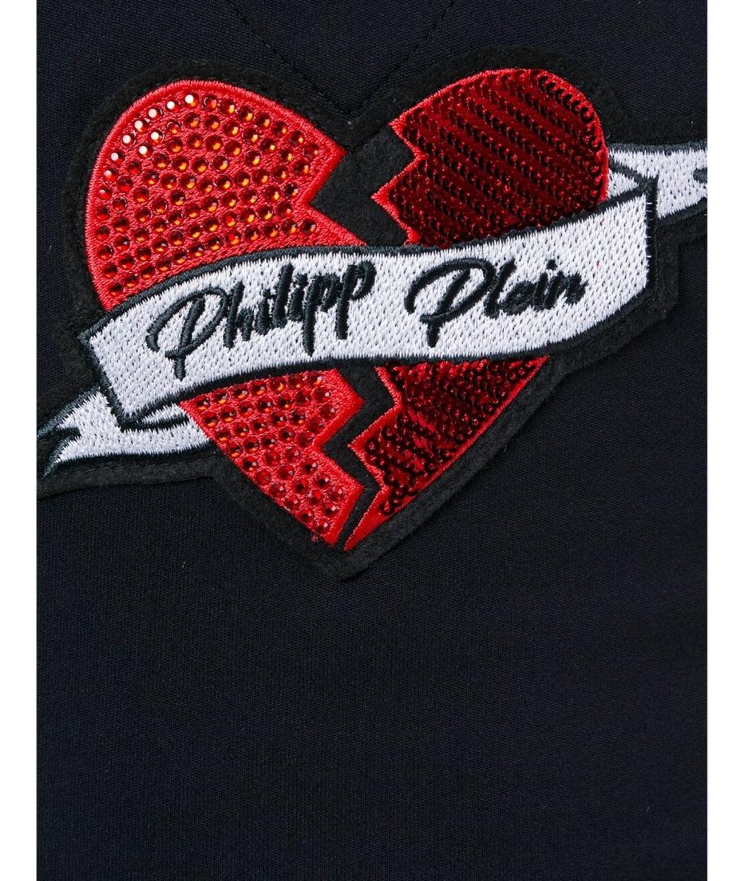 PHILIPP PLEIN Черное вискозное коктейльное платье, фото 4