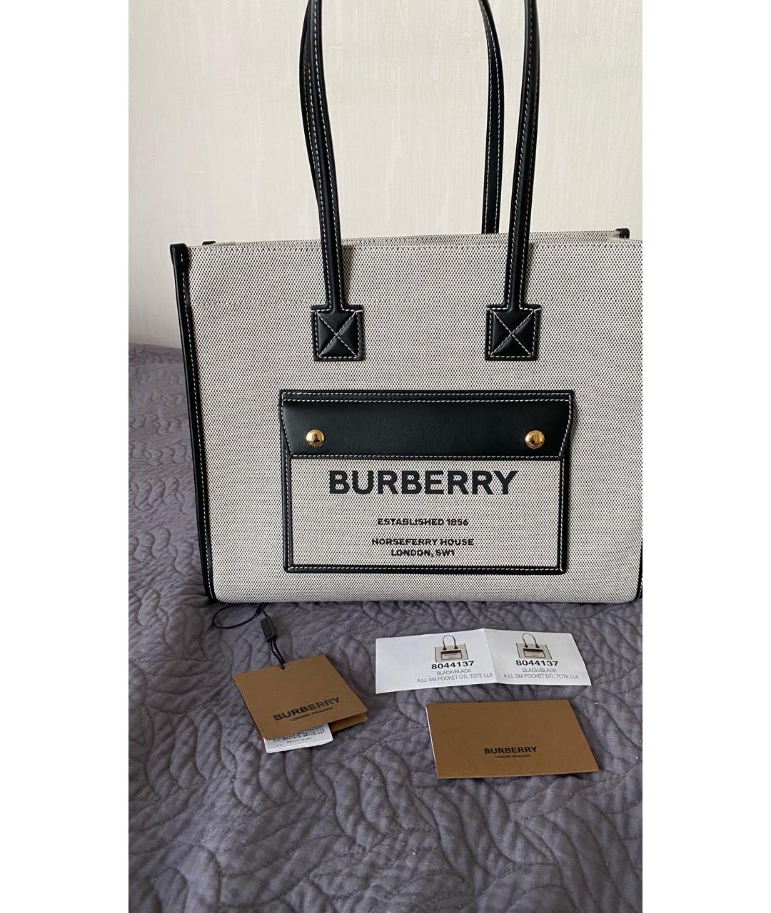 BURBERRY Черная сумка тоут, фото 3
