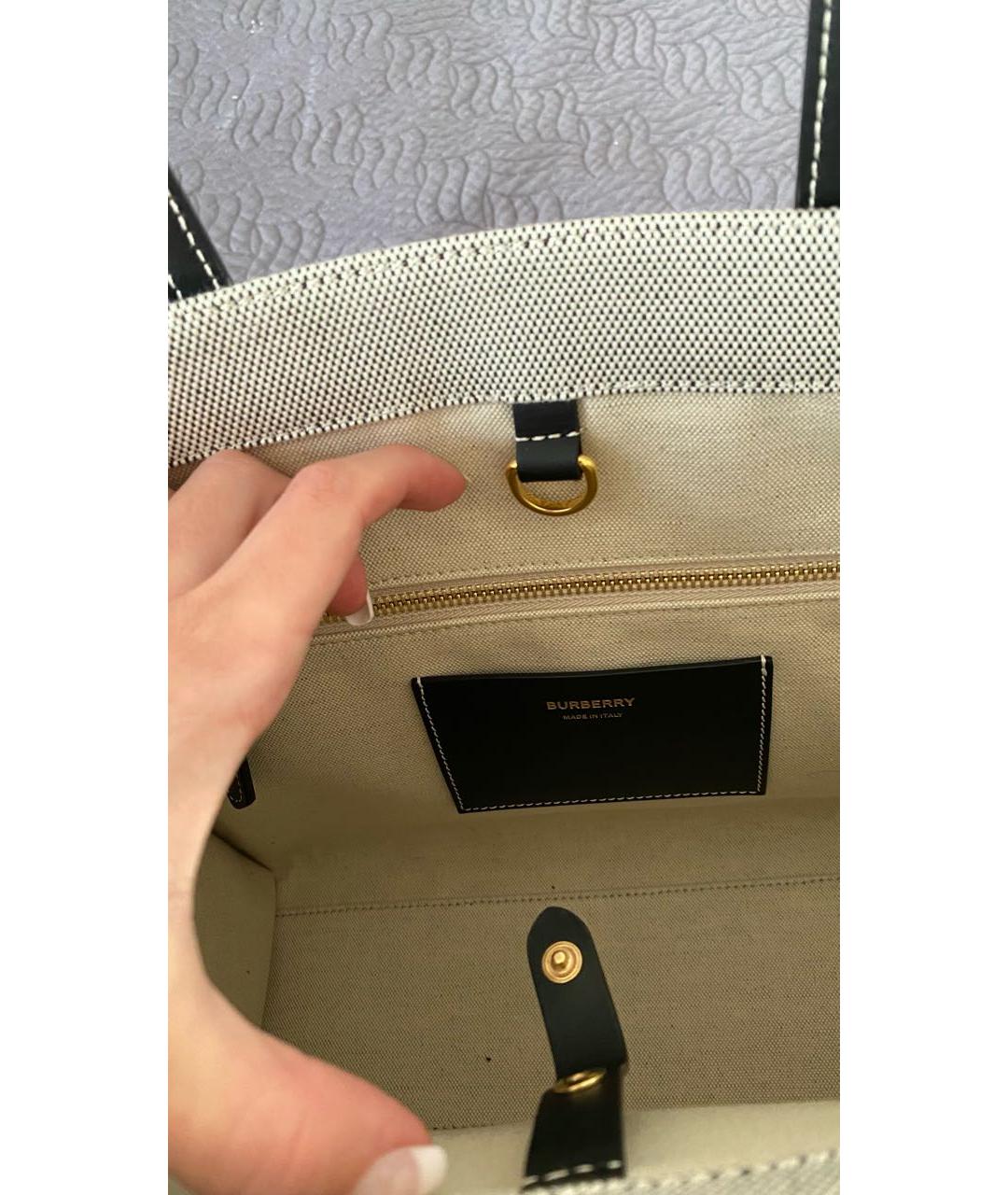 BURBERRY Черная сумка тоут, фото 4