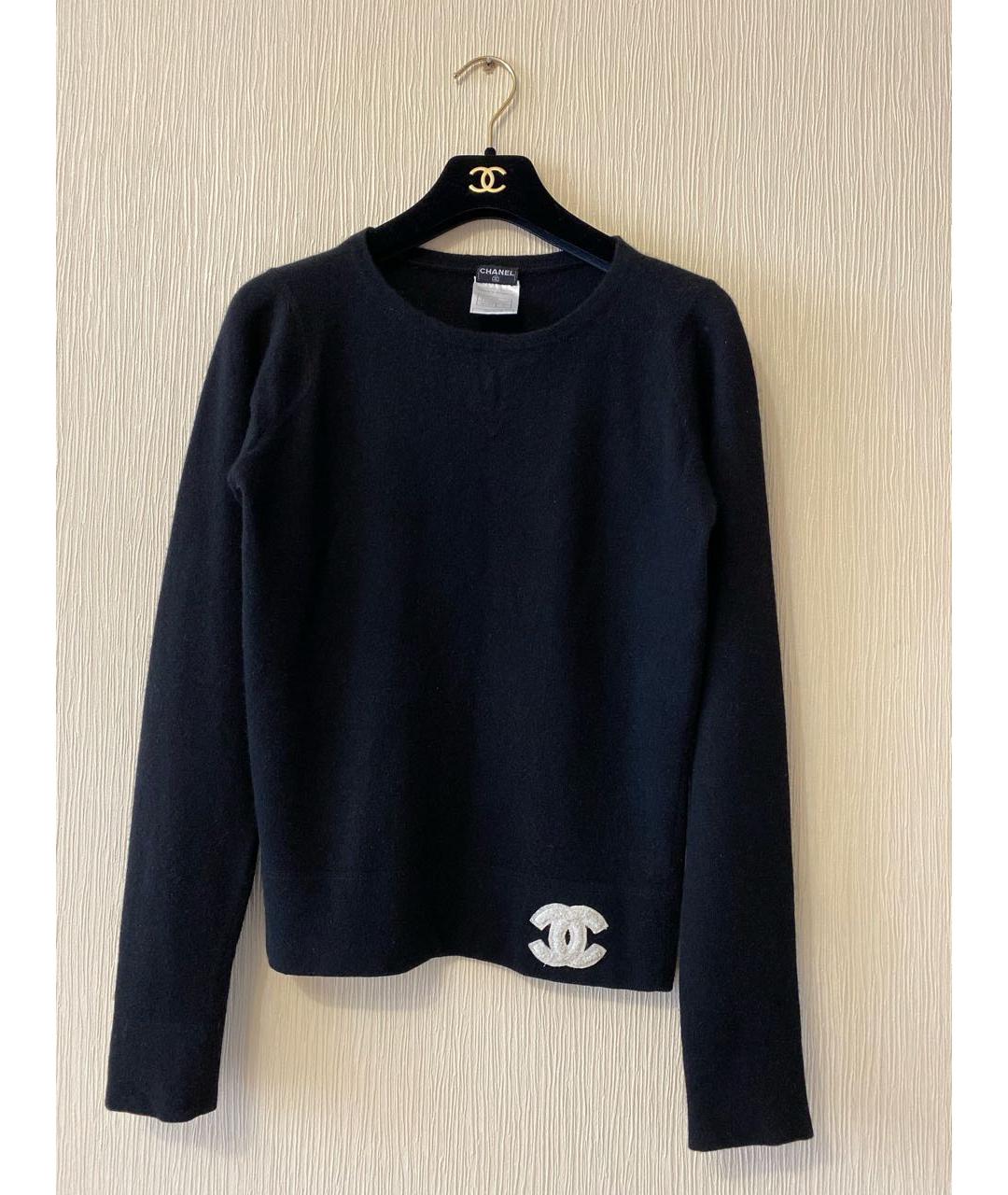 CHANEL PRE-OWNED Черный кашемировый джемпер / свитер, фото 6