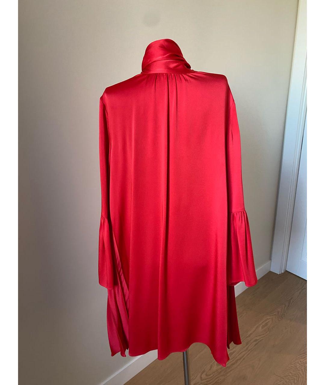 FENDI Красное шелковое коктейльное платье, фото 4