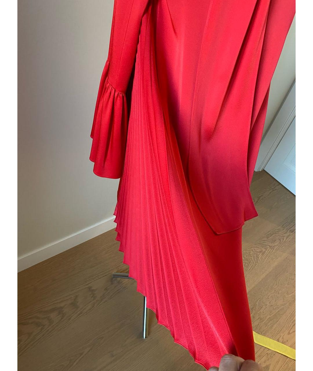 FENDI Красное шелковое коктейльное платье, фото 6