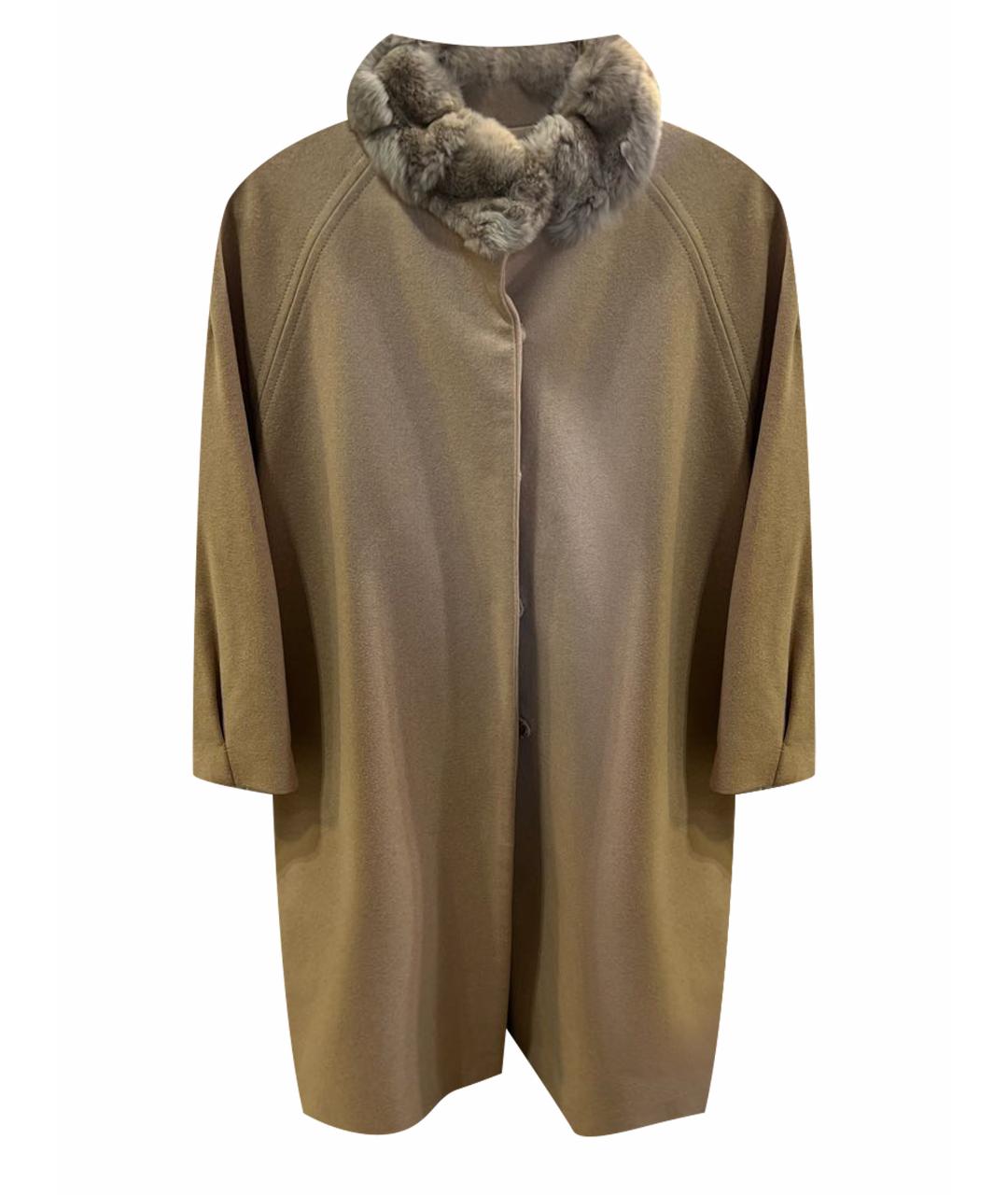 BLUGIRL Бежевое вискозное пальто, фото 1