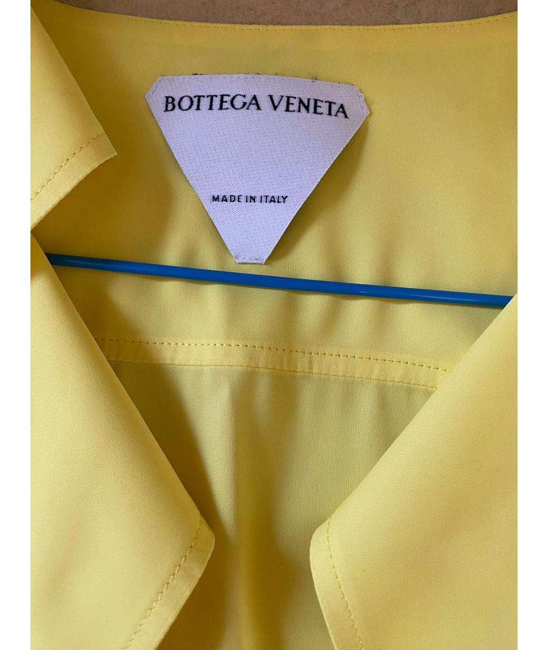 BOTTEGA VENETA Желтая вискозная рубашка, фото 2