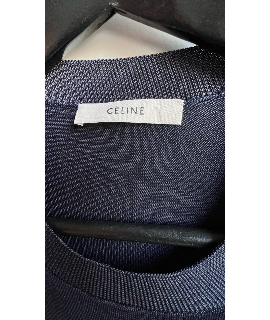 CELINE Темно-синяя майка, фото 4