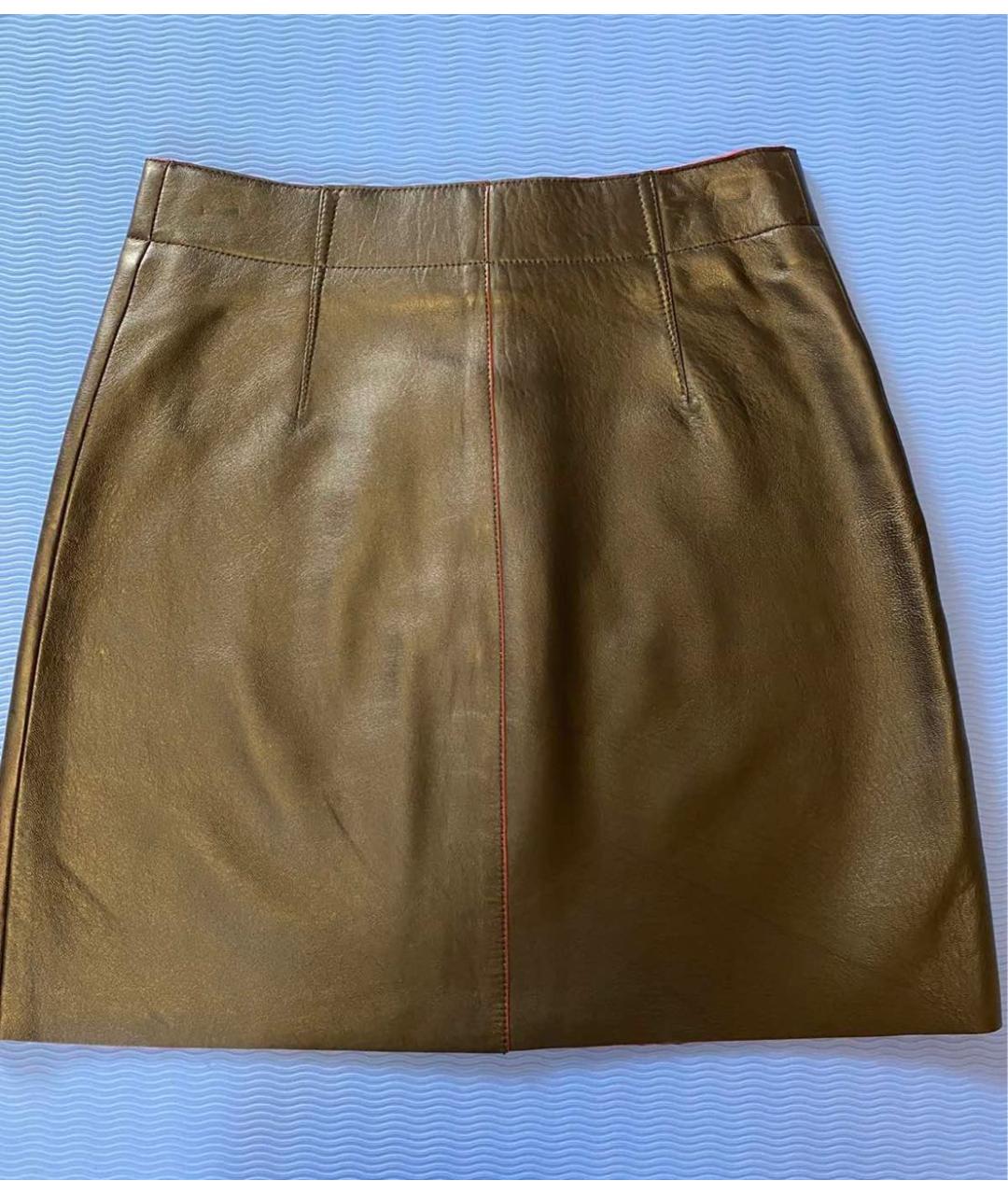 SANDRO Черная кожаная юбка мини, фото 2
