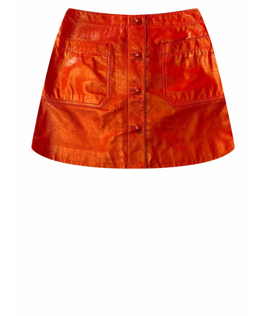 CHRISTIAN DIOR PRE-OWNED Красная кожаная юбка мини, фото 1