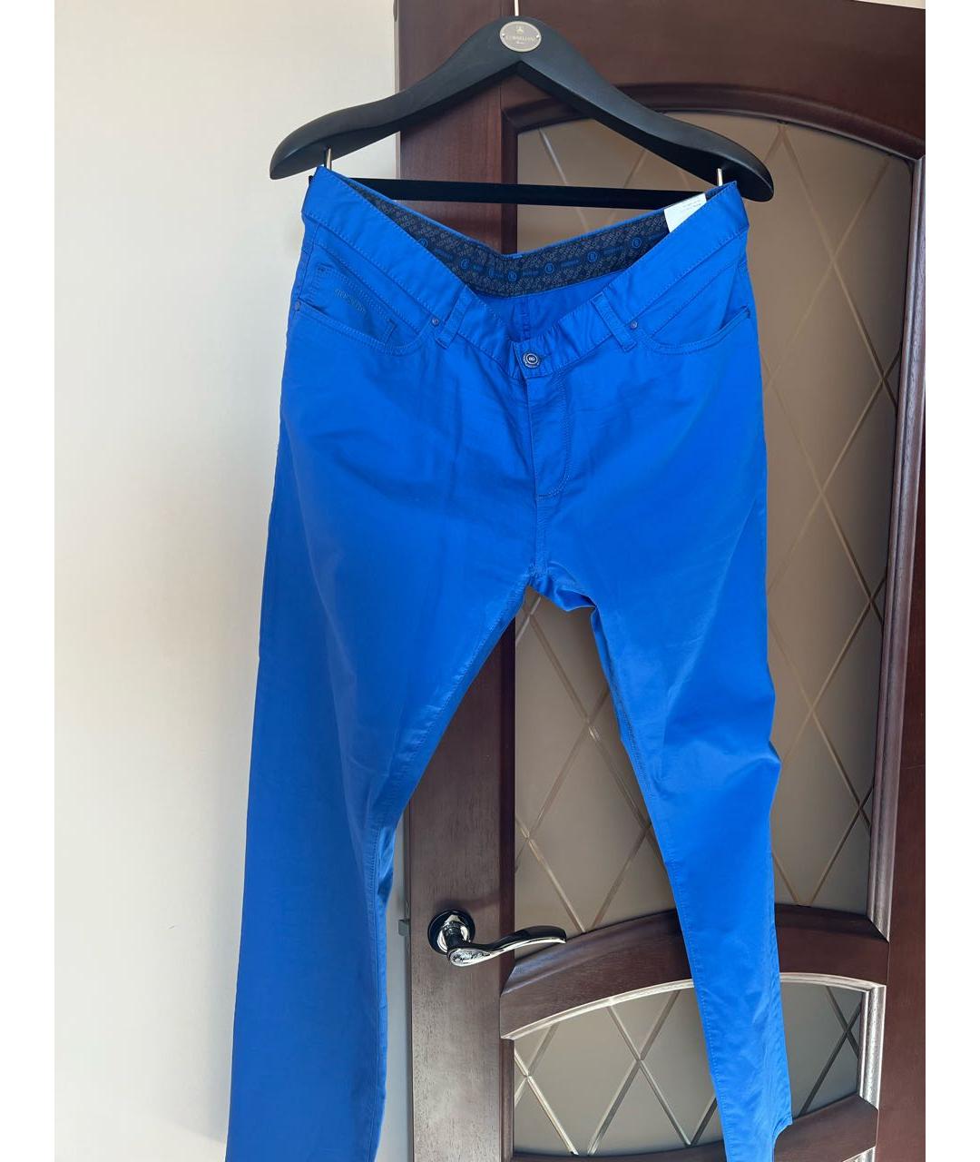 BOGNER Синие хлопко-эластановые прямые джинсы, фото 5