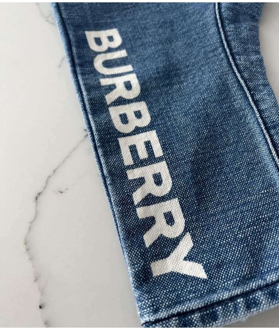 BURBERRY Синие деним детские джинсы, фото 4