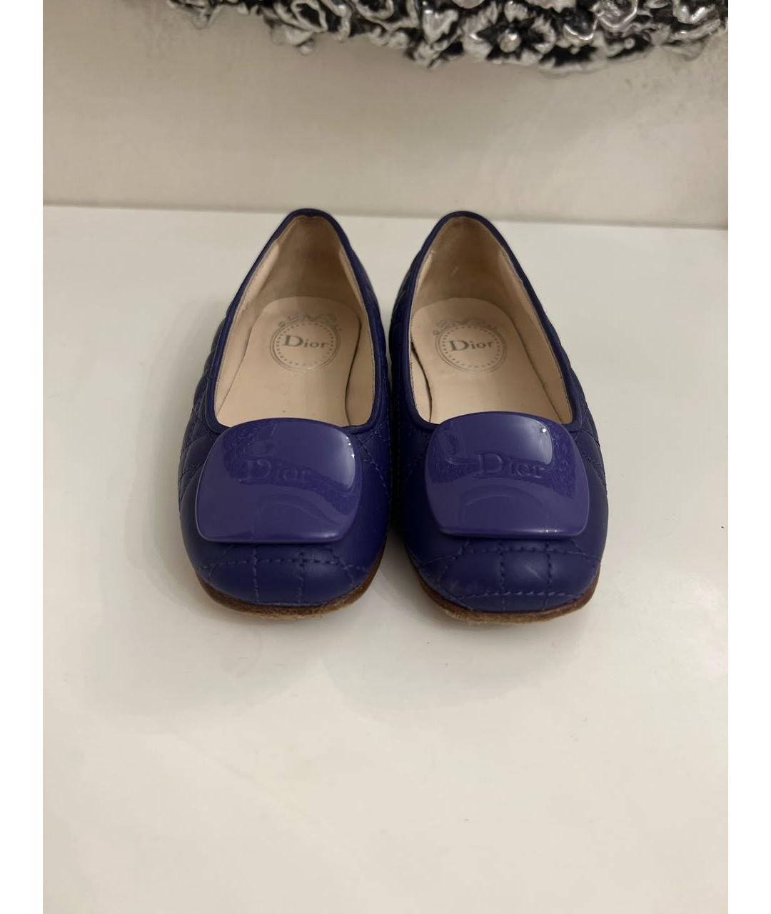 CHRISTIAN DIOR Фиолетовые кожаные туфли, фото 2