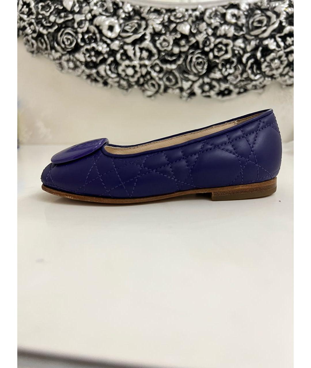 CHRISTIAN DIOR Фиолетовые кожаные туфли, фото 7