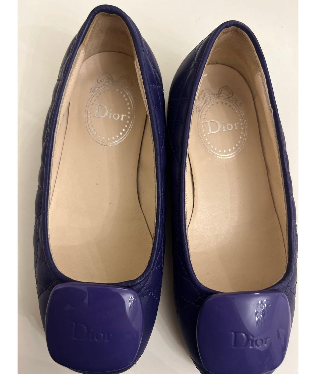 CHRISTIAN DIOR Фиолетовые кожаные туфли, фото 6