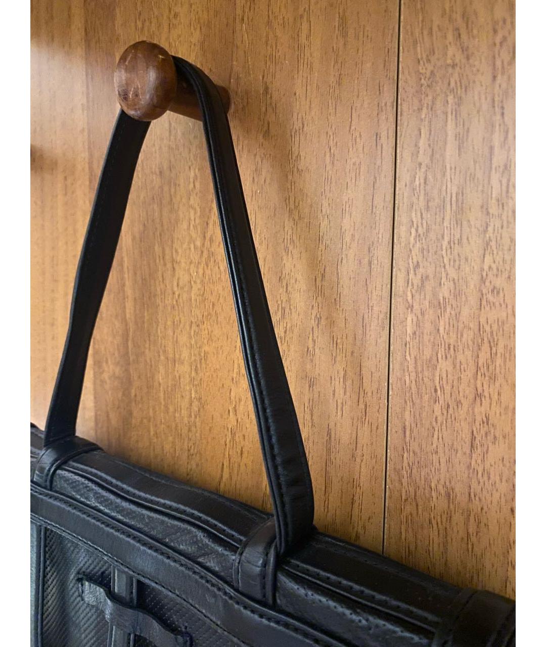 JEAN PAUL GAULTIER Черная кожаная сумка с короткими ручками, фото 7