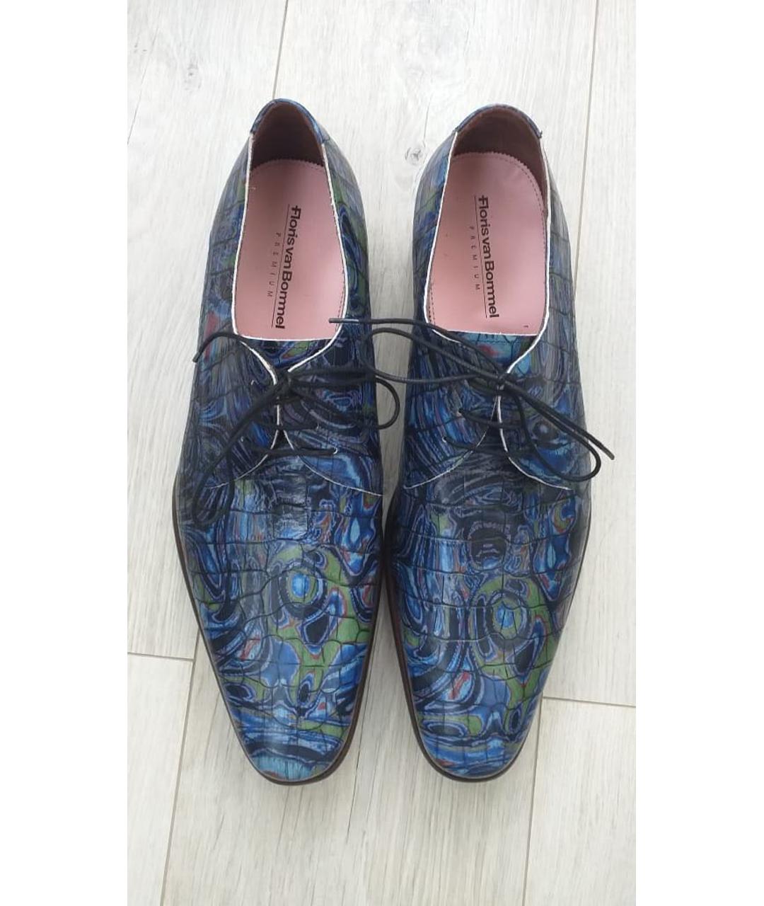 FLORIS Темно-синие кожаные туфли, фото 2