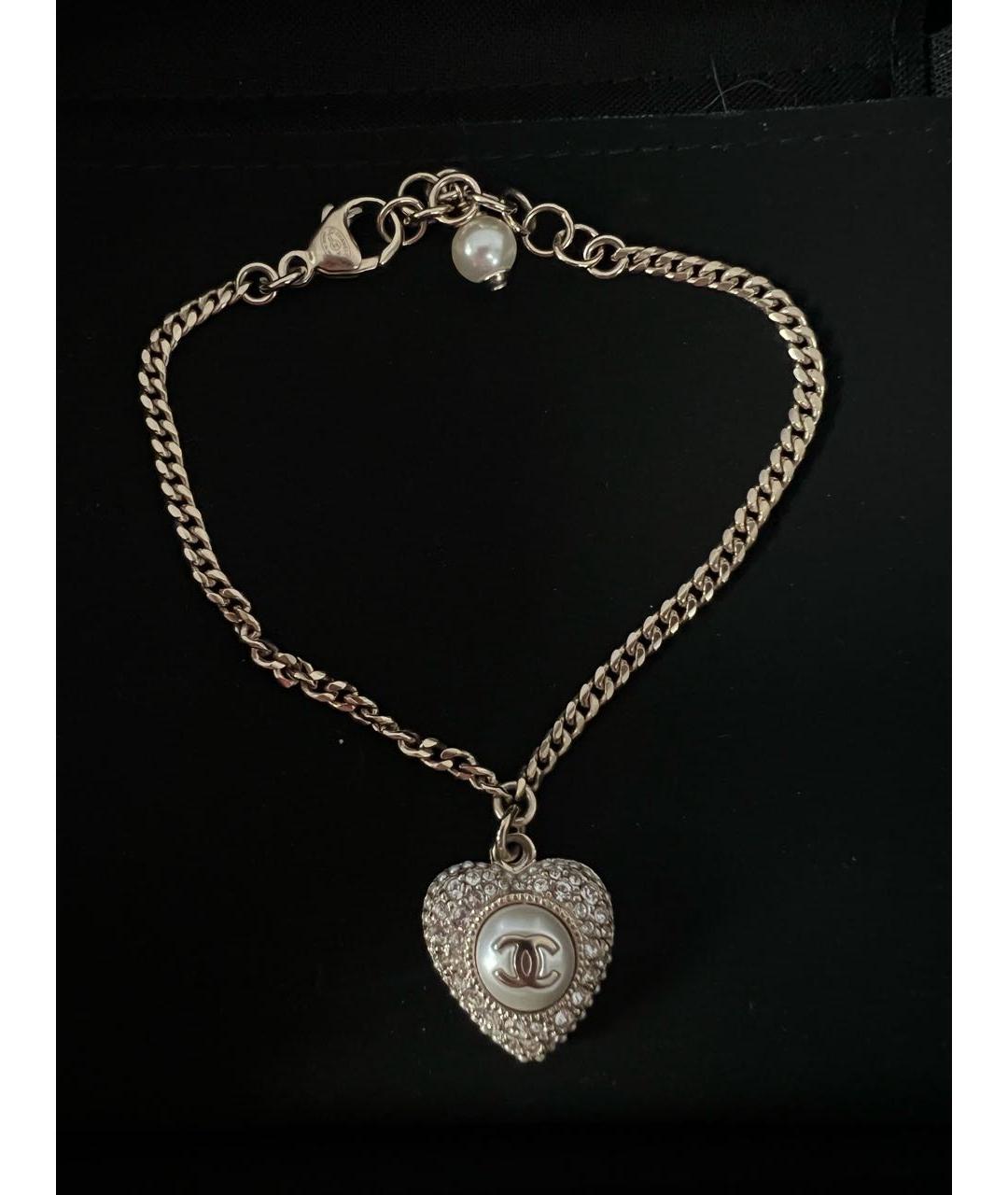CHANEL Серебрянный металлический браслет, фото 5