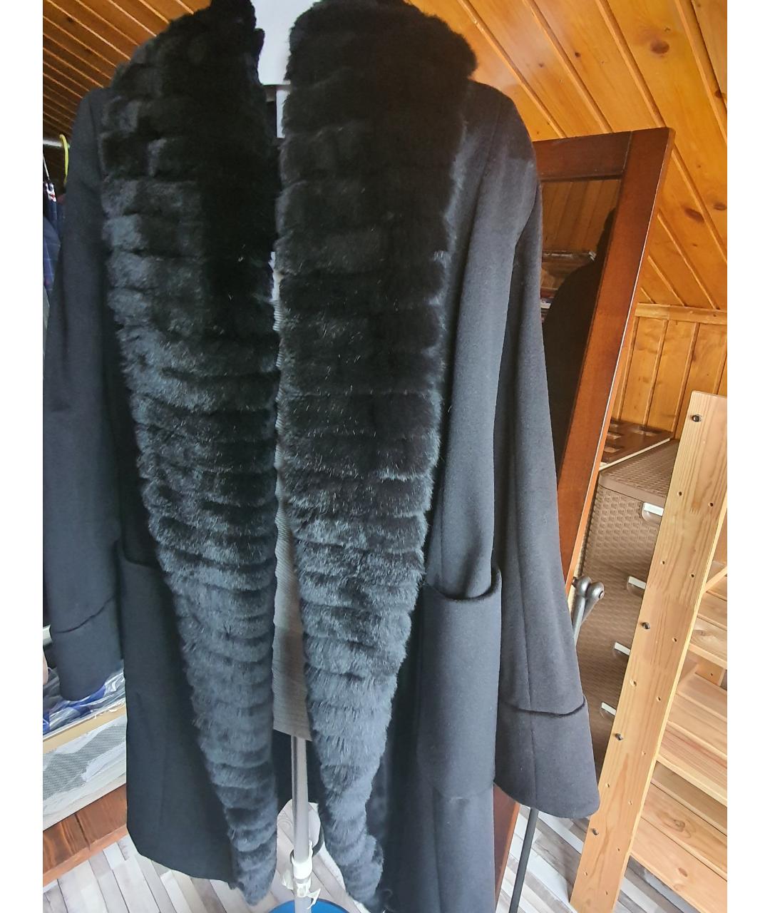 ARMANI COLLEZIONI Черное кашемировое пальто, фото 3