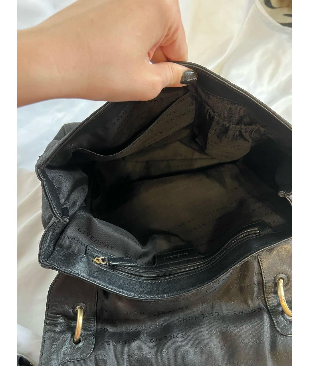 GIVENCHY Черная тканевая сумка с короткими ручками, фото 4