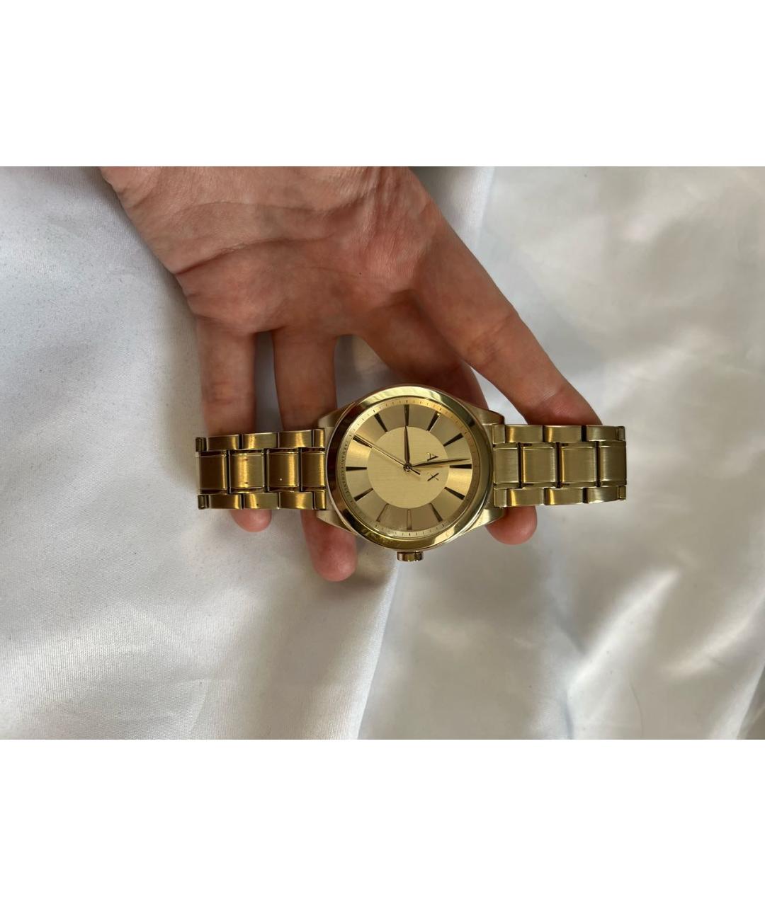 ARMANI EXCHANGE Золотые стальные часы, фото 9