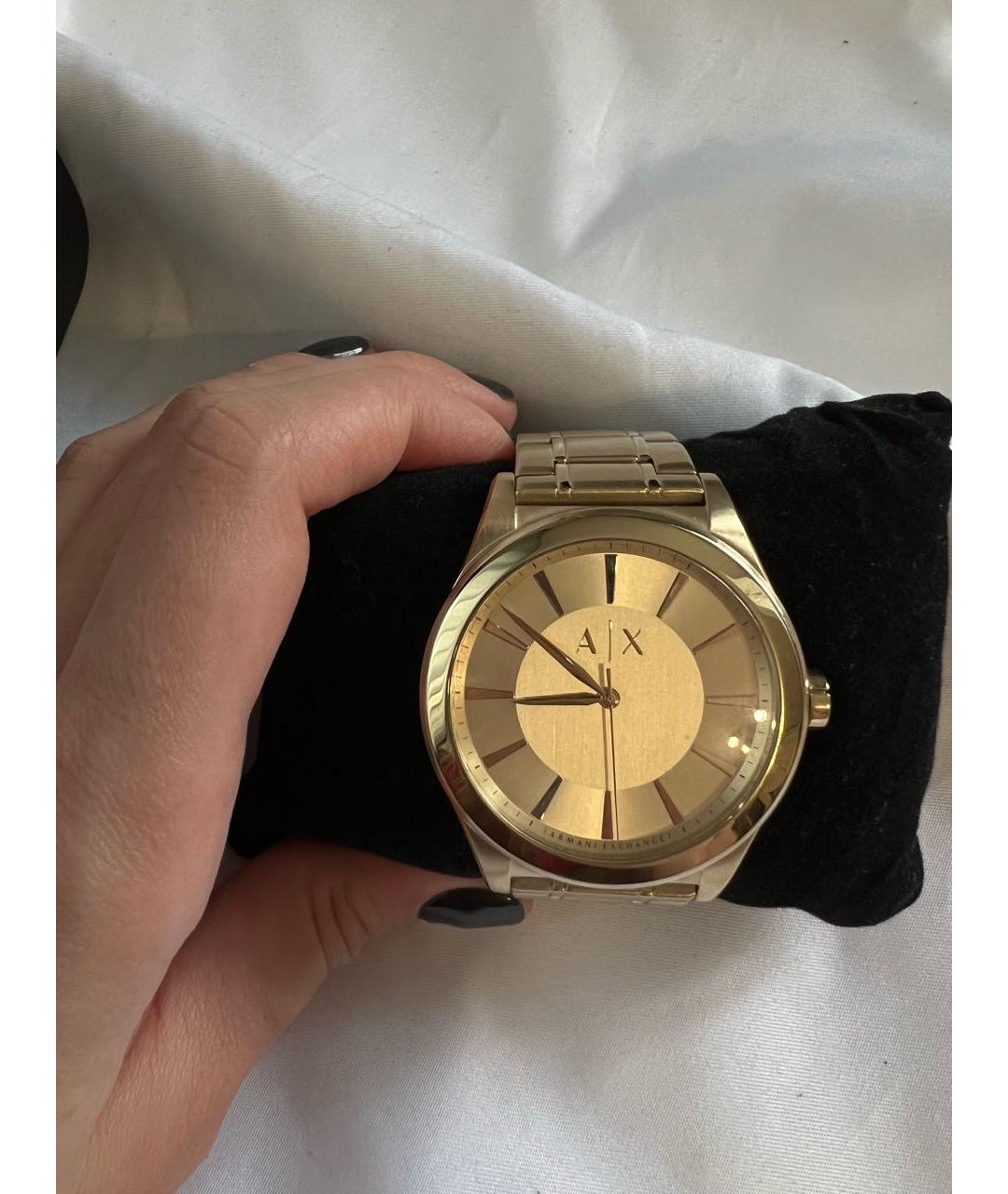 ARMANI EXCHANGE Золотые стальные часы, фото 7